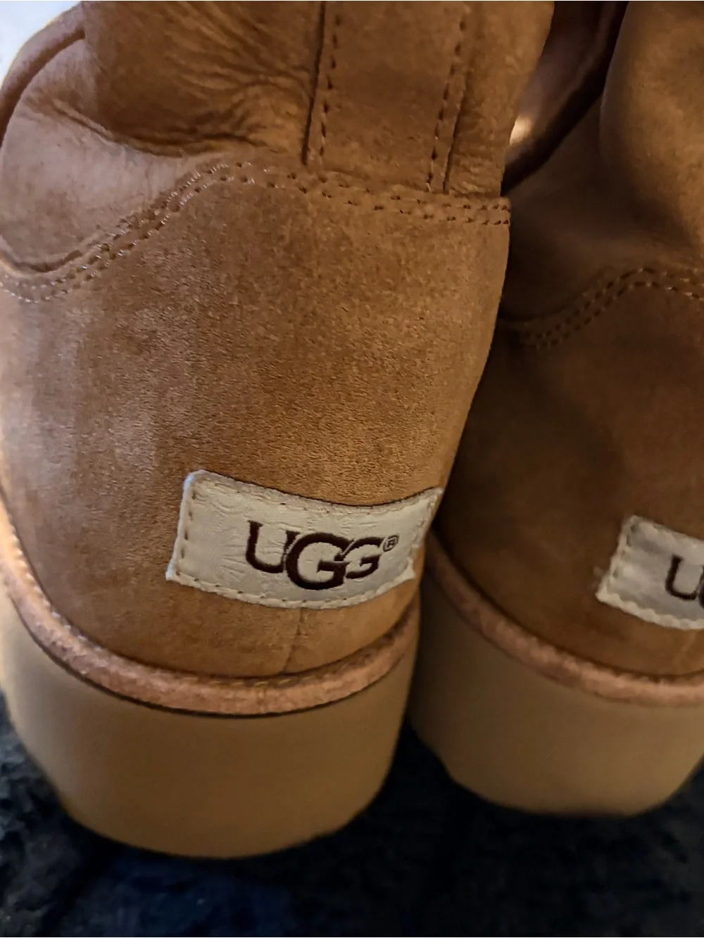Chestnut Suede Shearling Women's Boots